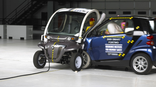 IIHS: Small Electric Cars And Minitrucks Suck In Crashes
